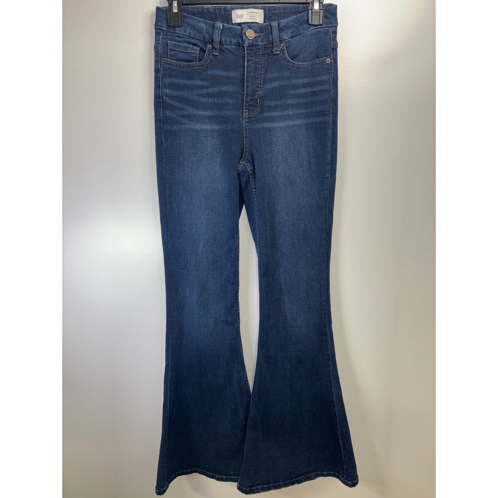 BKE Parker High Rise Super Flare‎ Jeans Dark Wash 24 x 31.5 Universal Fit